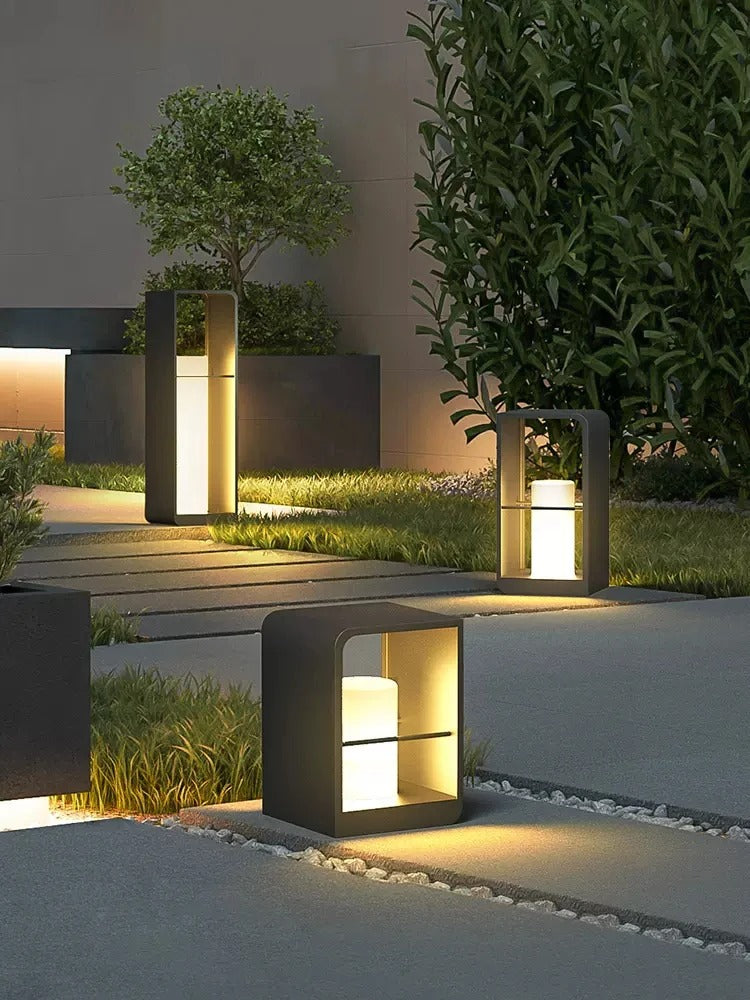 Modern Solar Garden Light - Villa Lawn LED Outdoor Lights Pathway Lamps Waterproof Landscape Lighting Courtyard Decor Floor Light