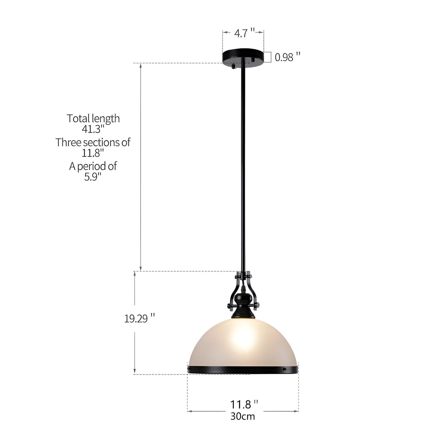 Traditional Lights, White Ceiling Light Pendant, Lamp Fixture 12-Inch Modern Elegance
