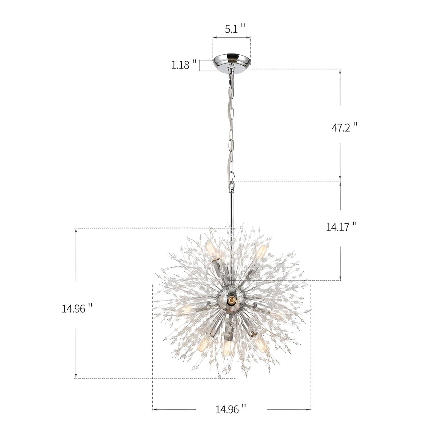 Nine Light Anesca Lantern, Square / Rectangle Pendant, Luxury Chic Chandelier