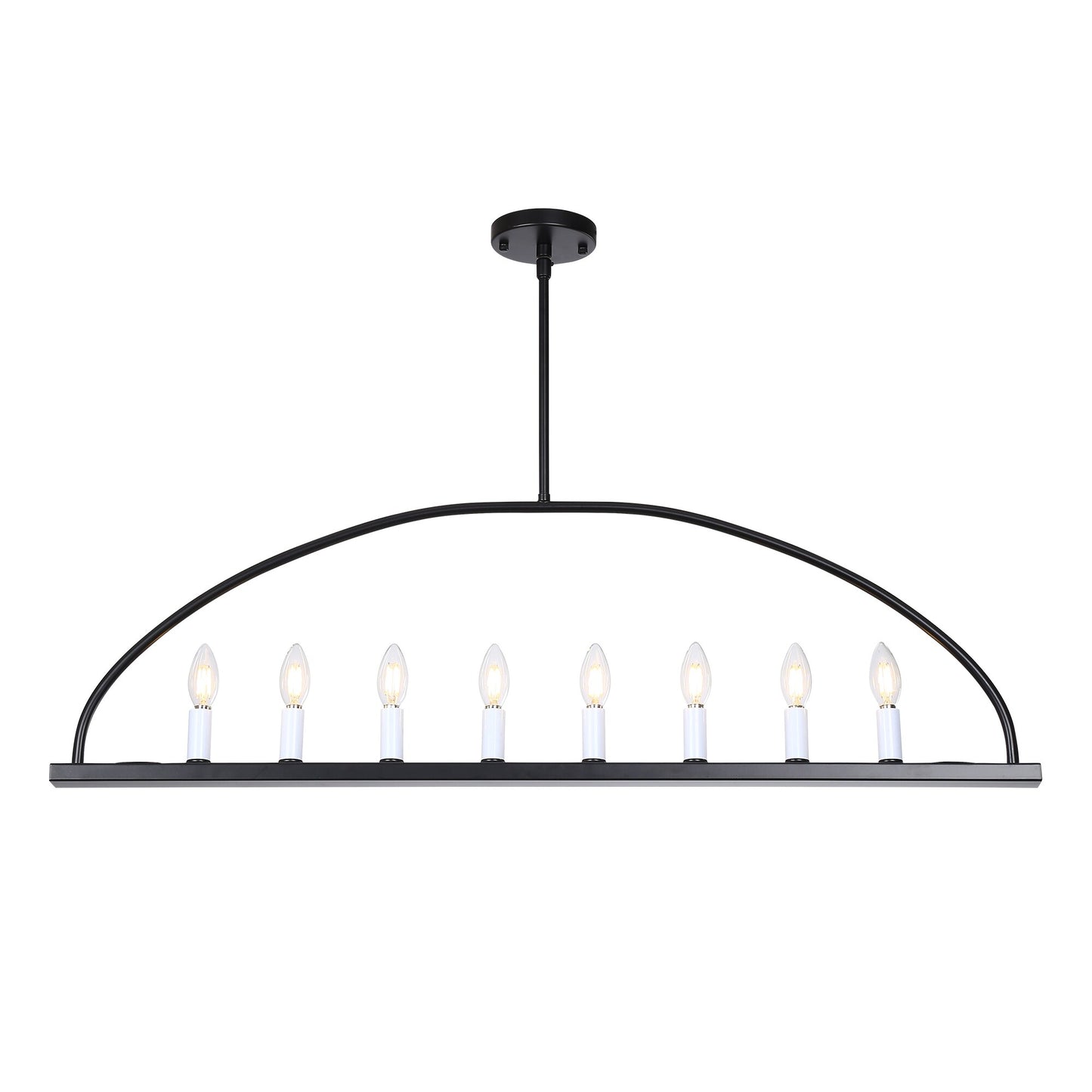 Linear Kitchen Island Minimalist Pendant Light, 8 Lights 38 inch
