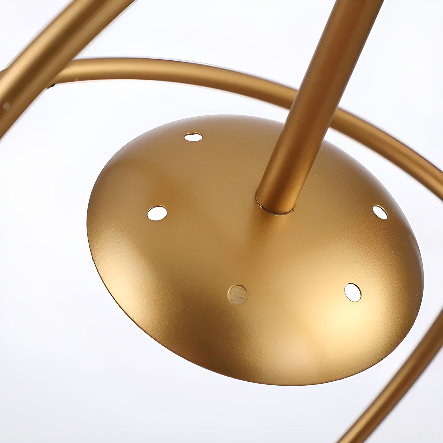 Symmetrical Bronze Gold Single Pendant, Scifi Geometric Light