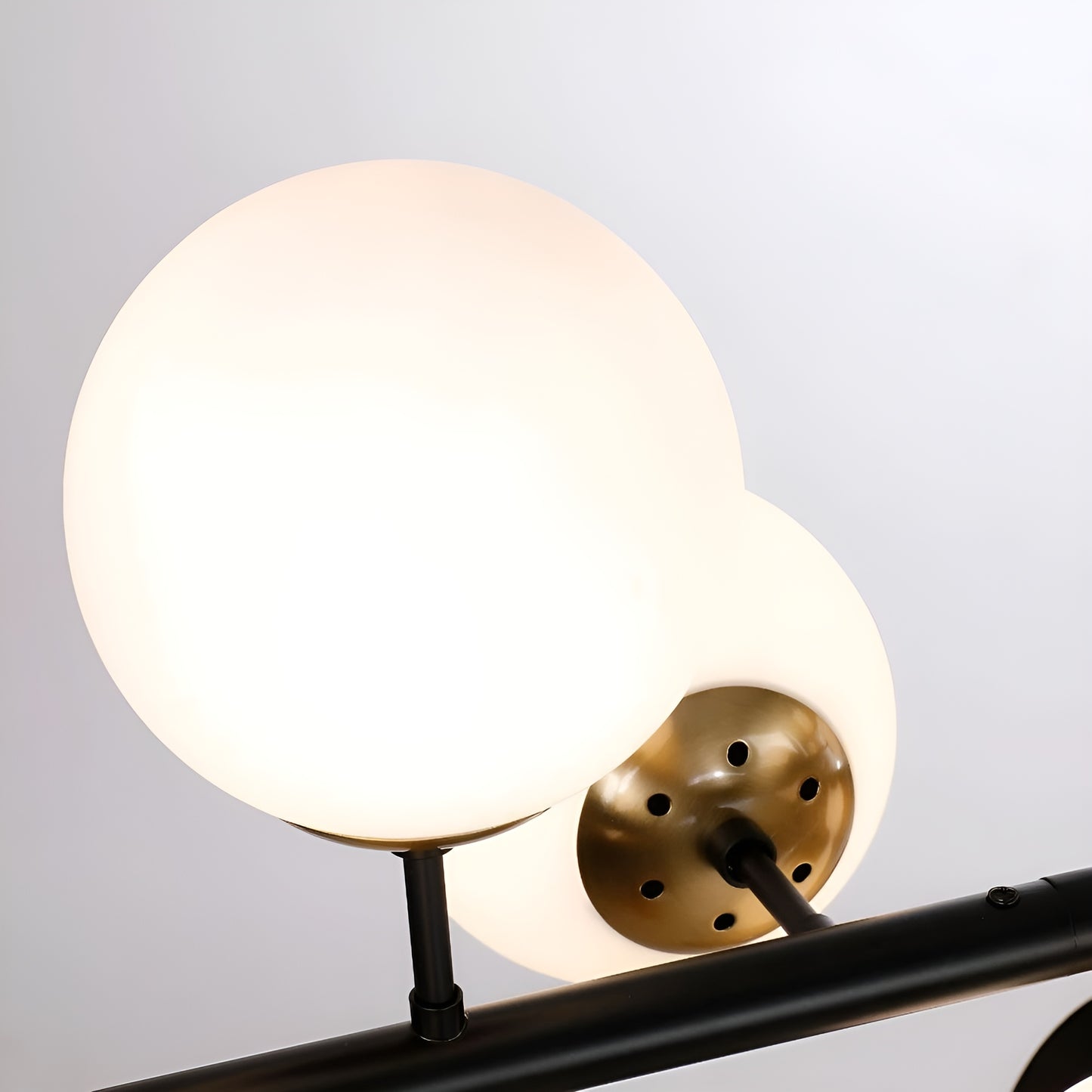 Globe White Pendant Lights for Kitchen Island, Futuristic Spheres (Black or Gold)