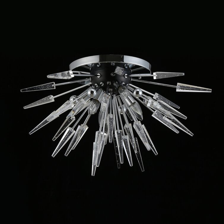 Semi-Flush Mount Sparta Sputnik Starburst Ceiling Lamp