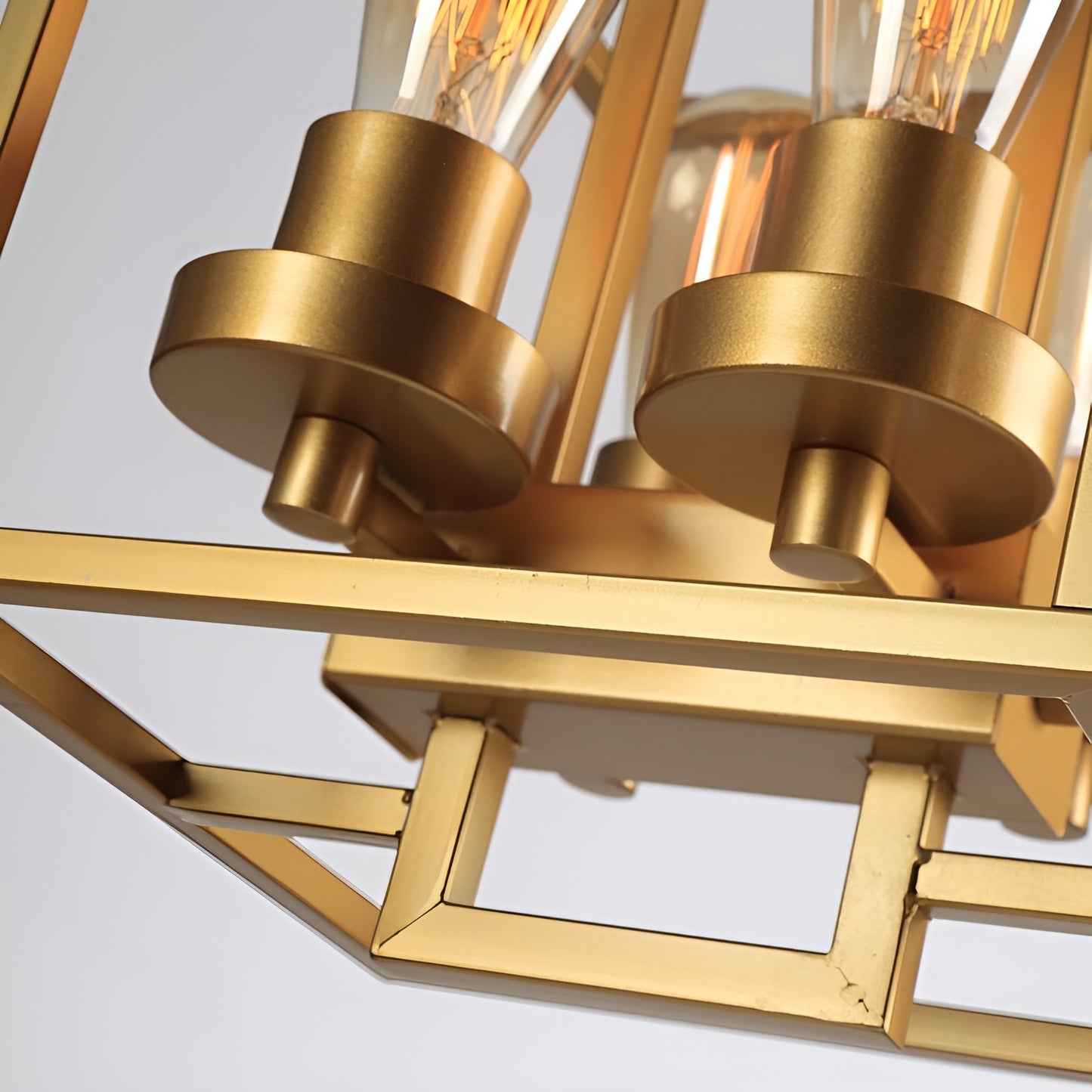 Modern Industrial Style Metal Square Wall Light, Ceiling Flush Mount Scifi Chandelier