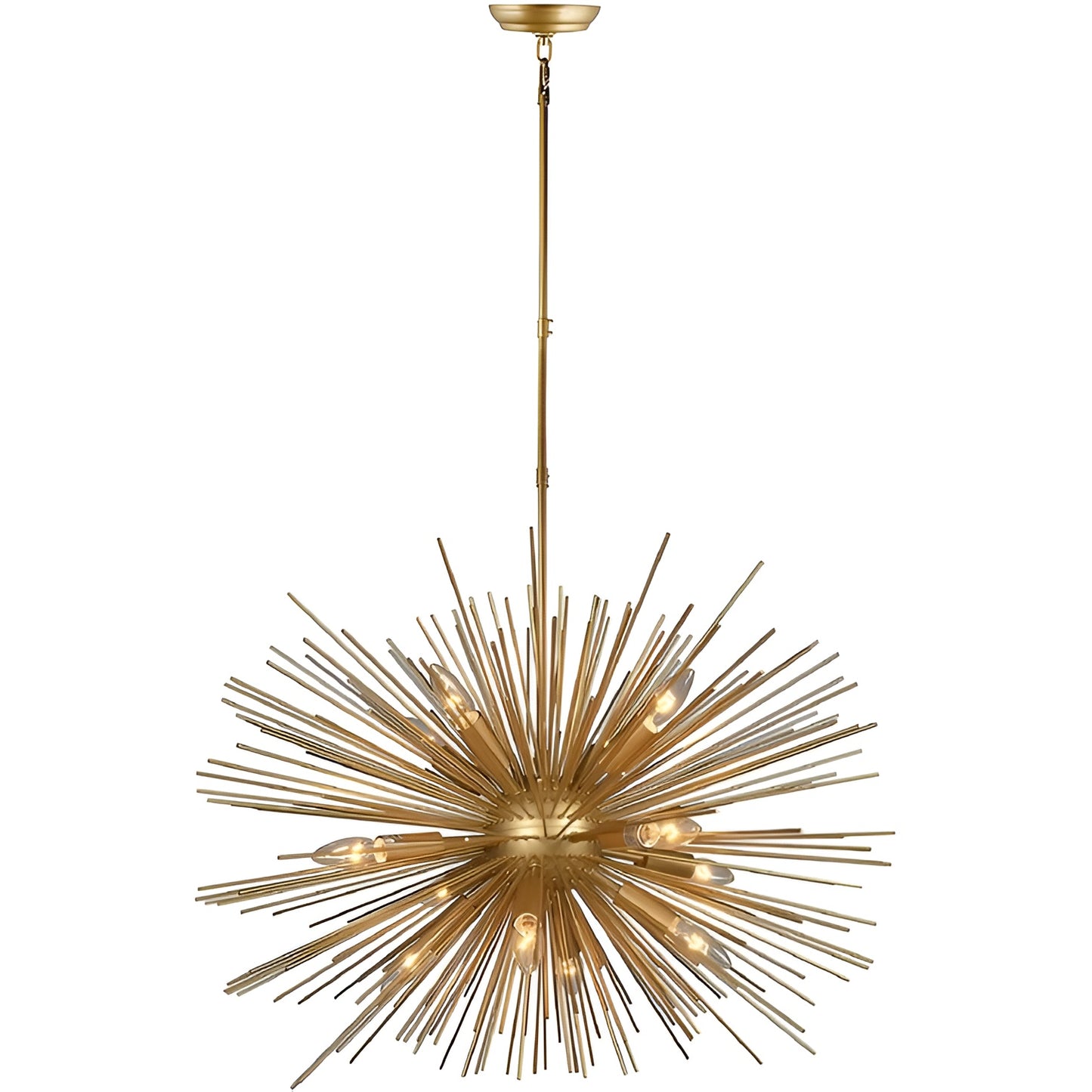 Star Sci-fi Chandelier - Gold Sphere Model Sputnik Lamp, Futuristic Scifi Pendant Light