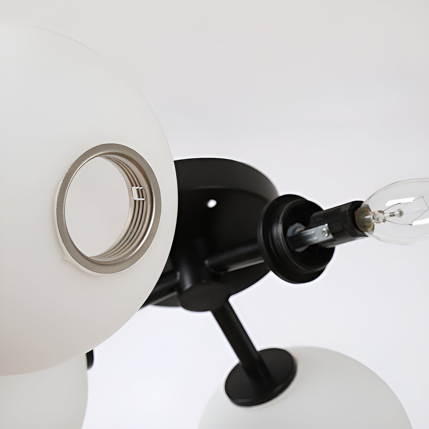 Modern Semi Flush Mount Ceiling Light - 3 Spheres Globe Design