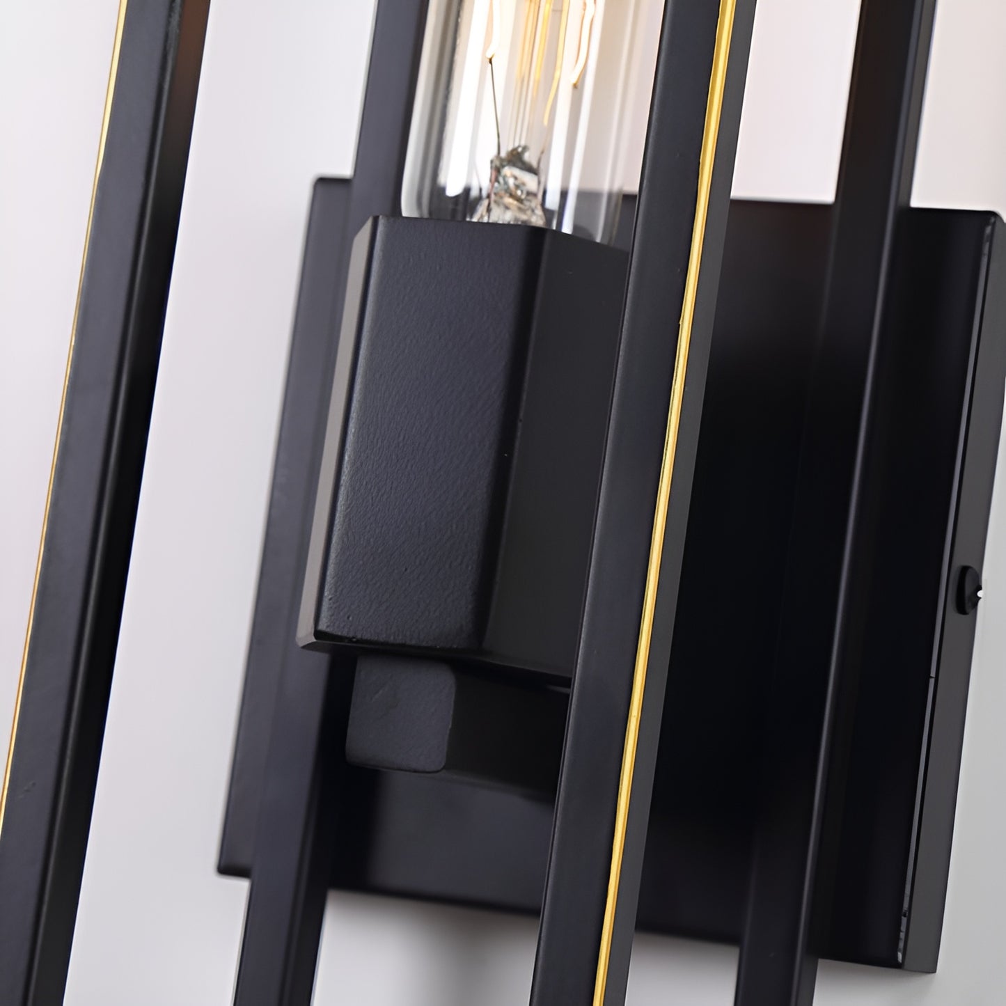 Luxury & Minimalist Wall Sconce - Dimmable Armed Sconce (Black or Gold) (set of 1)
