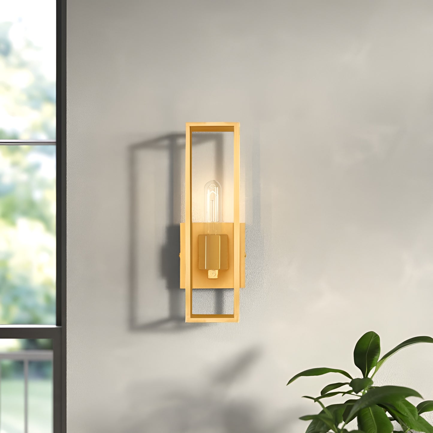 Luxury & Minimalist Wall Sconce - Dimmable Armed Sconce (Black or Gold) (set of 1)