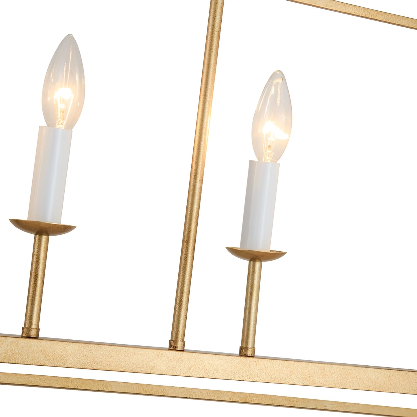 Gold Lantern Pendant, Large Cage Style Iron Art Design 6-Lights