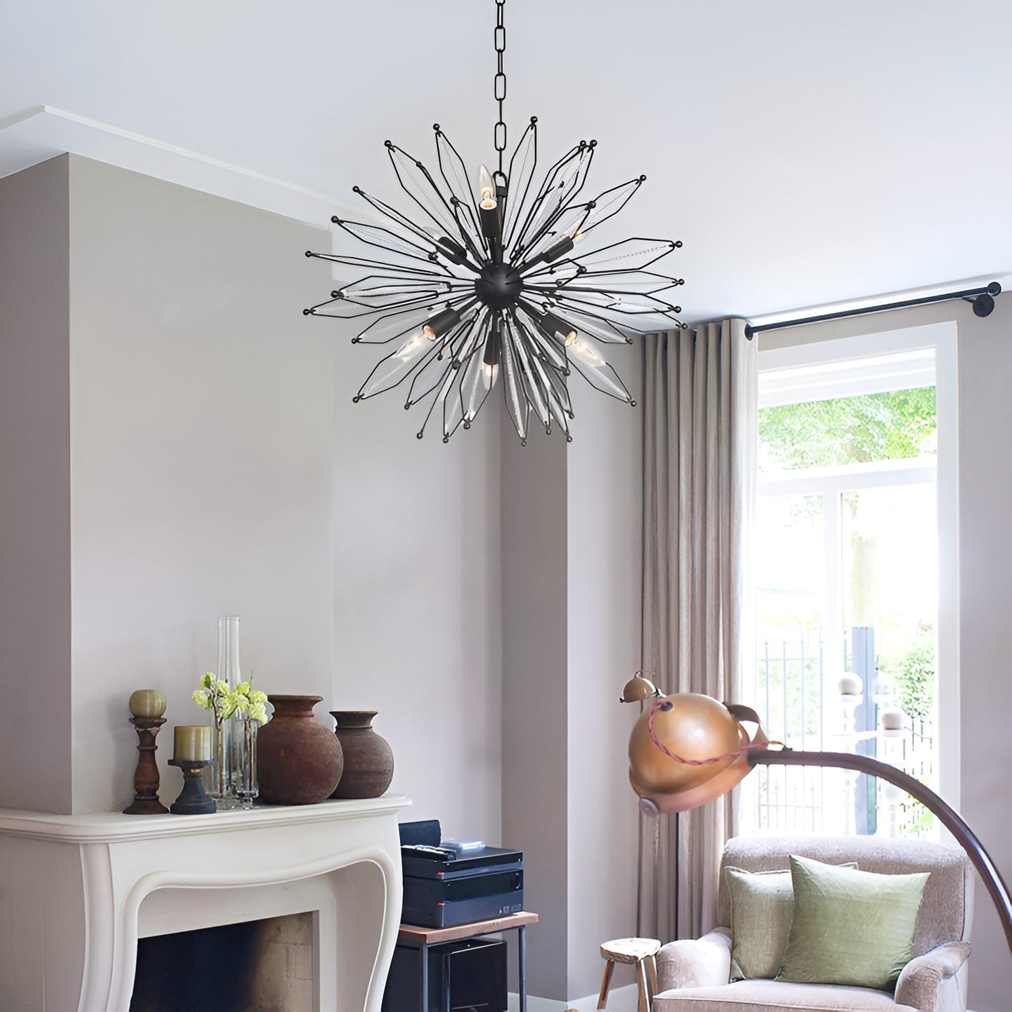 Satellite Sputnik Chandelier - Scifi Star Wars Pendant Light