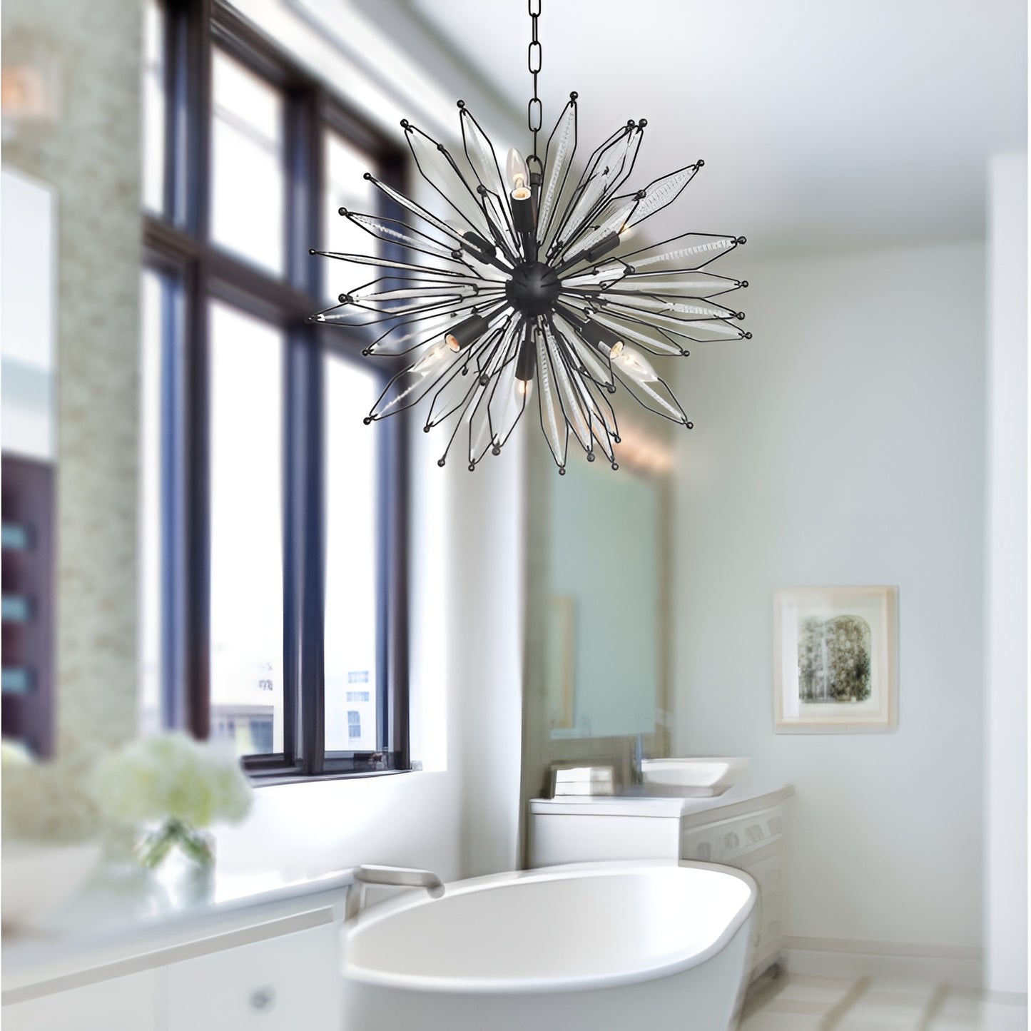 Satellite Sputnik Chandelier - Scifi Star Wars Pendant Light