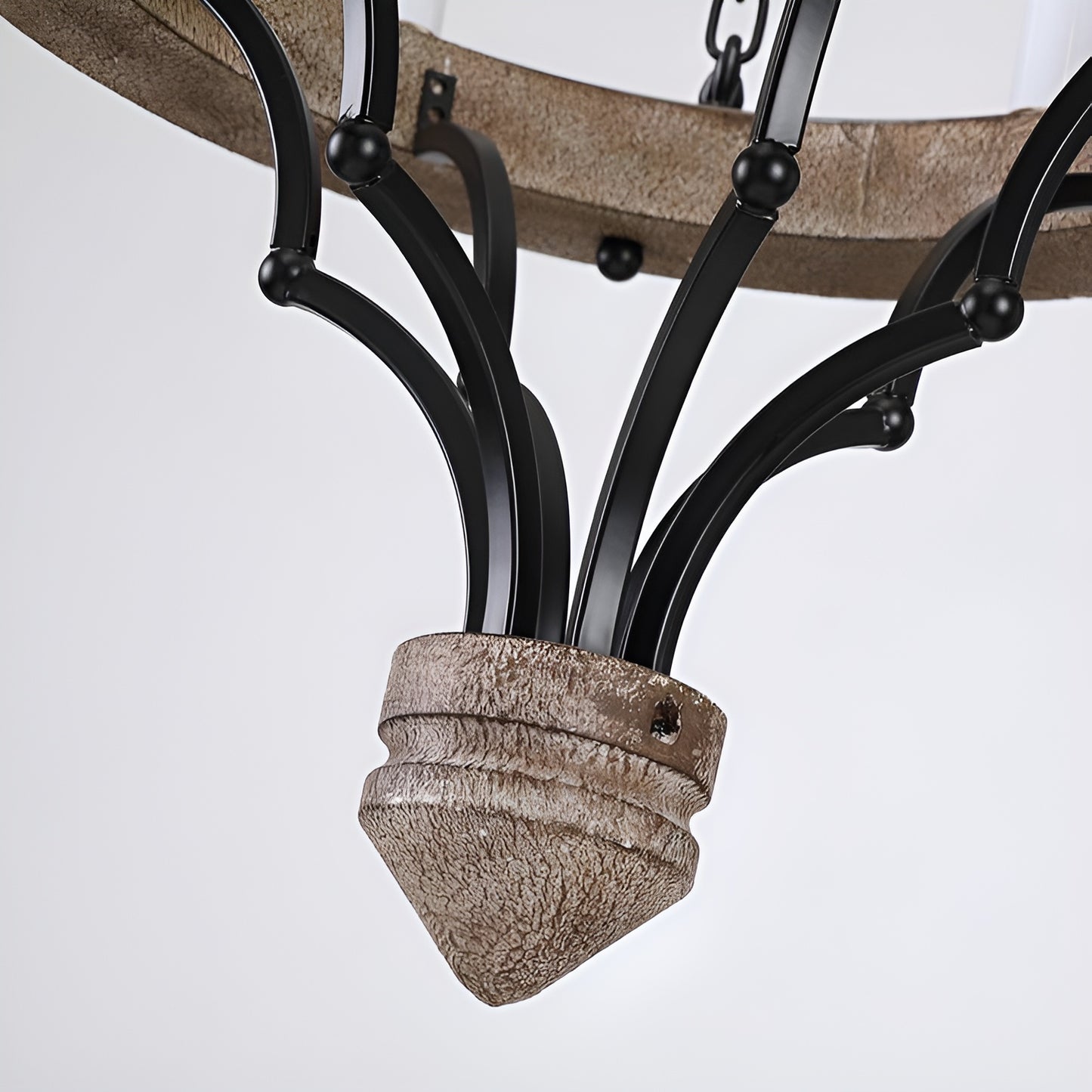 French Country Style Cottage Chandelier - Two Tier Modern, Medieval Antique Look