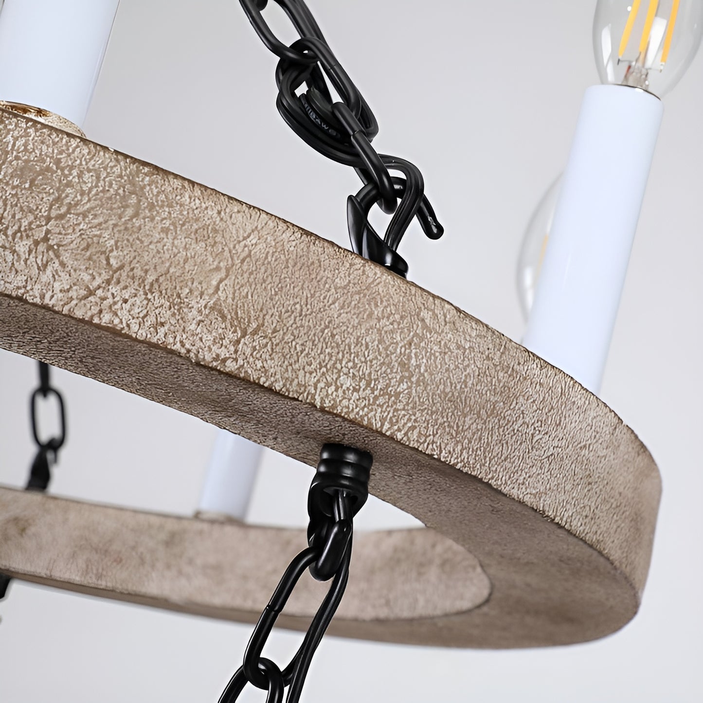 French Country Style Cottage Chandelier - Two Tier Modern, Medieval Antique Look