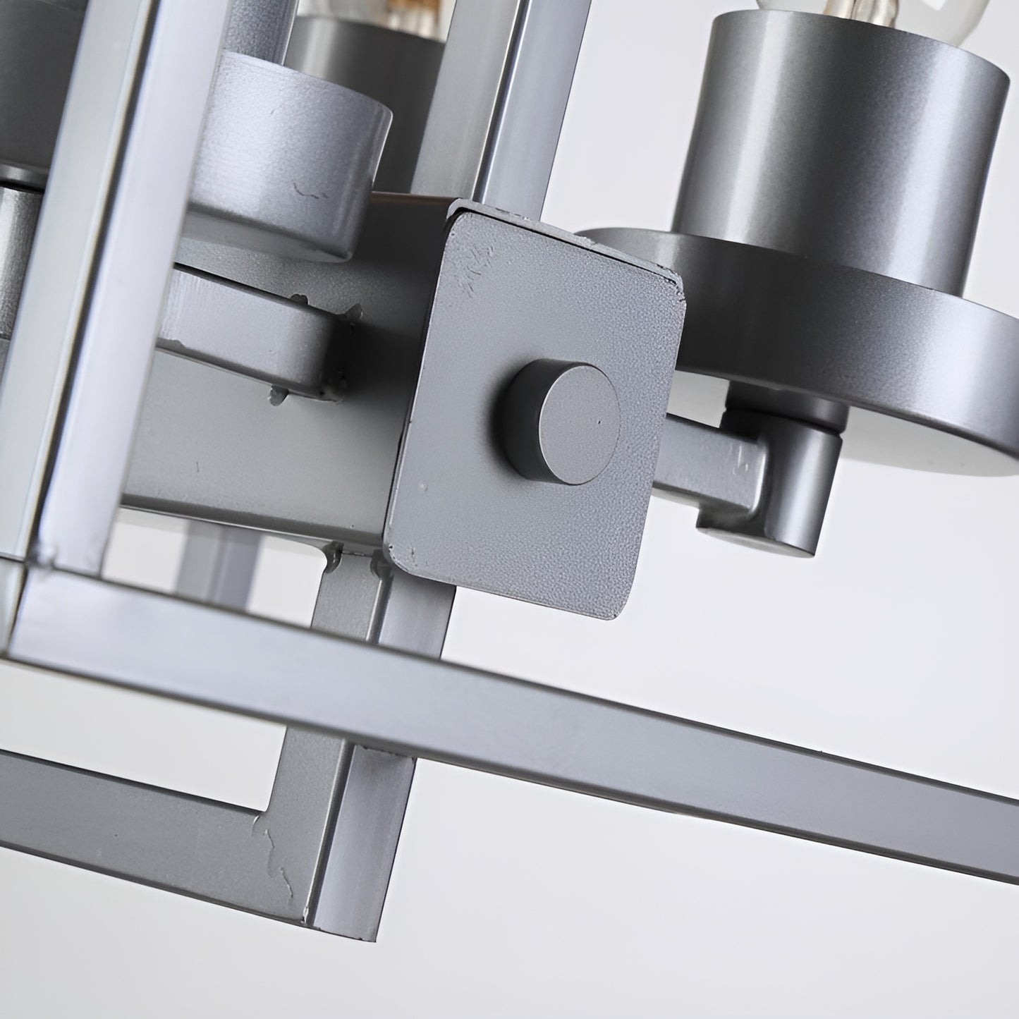 Modern Industrial Style Metal Square Wall Light, Ceiling Flush Mount Scifi Chandelier