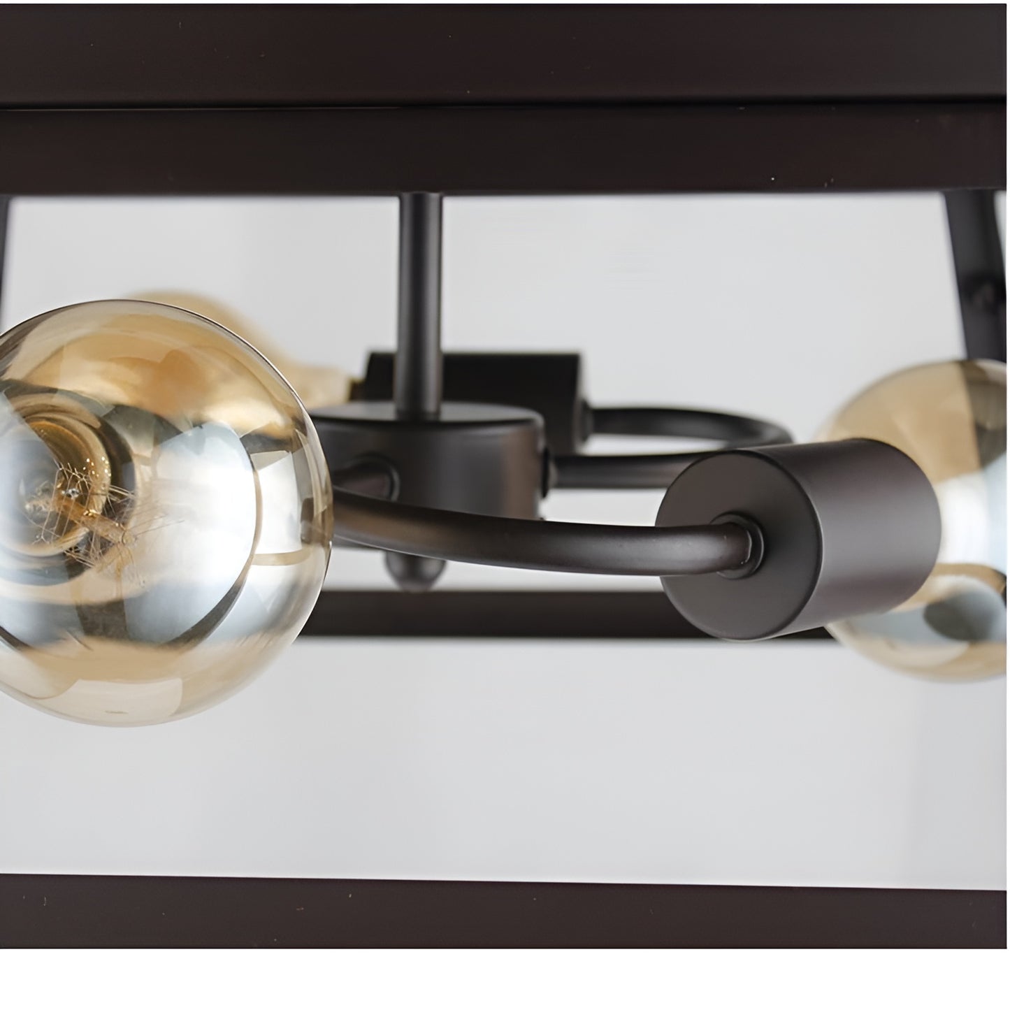 Retro Modern Industrial Ceiling Light, Flush Mount Fixture