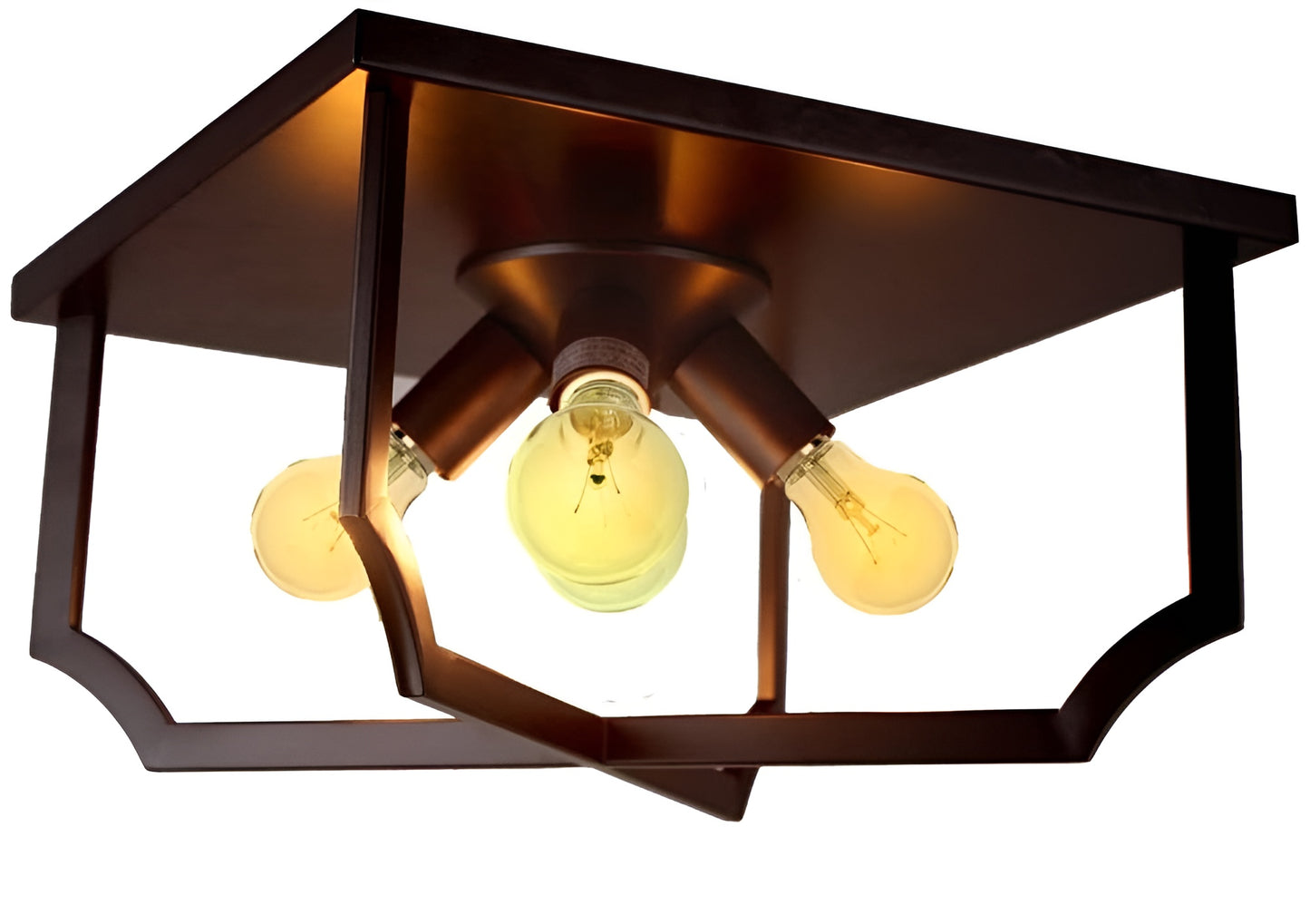 Retro Modern Industrial Ceiling Light, Flush Mount Fixture