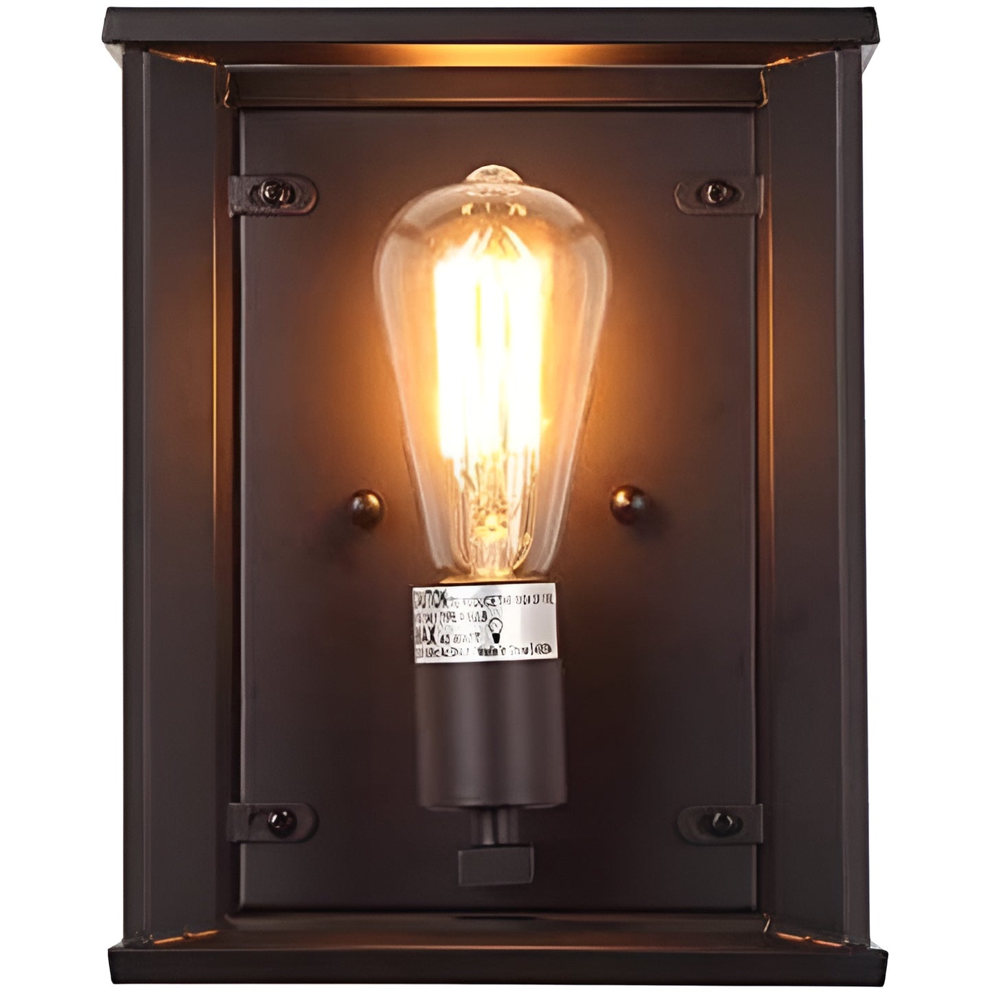 Flush Mounted Sconce, Industrial Rustic Classic Style (Black)