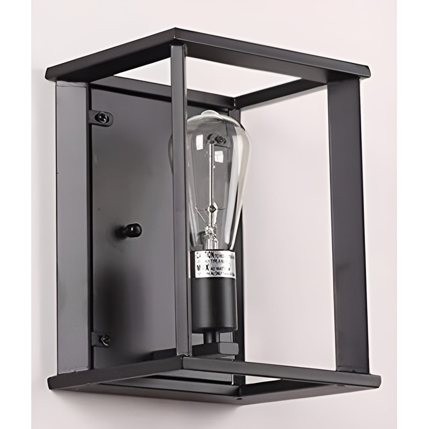 Flush Mounted Sconce, Industrial Rustic Classic Style (Black)