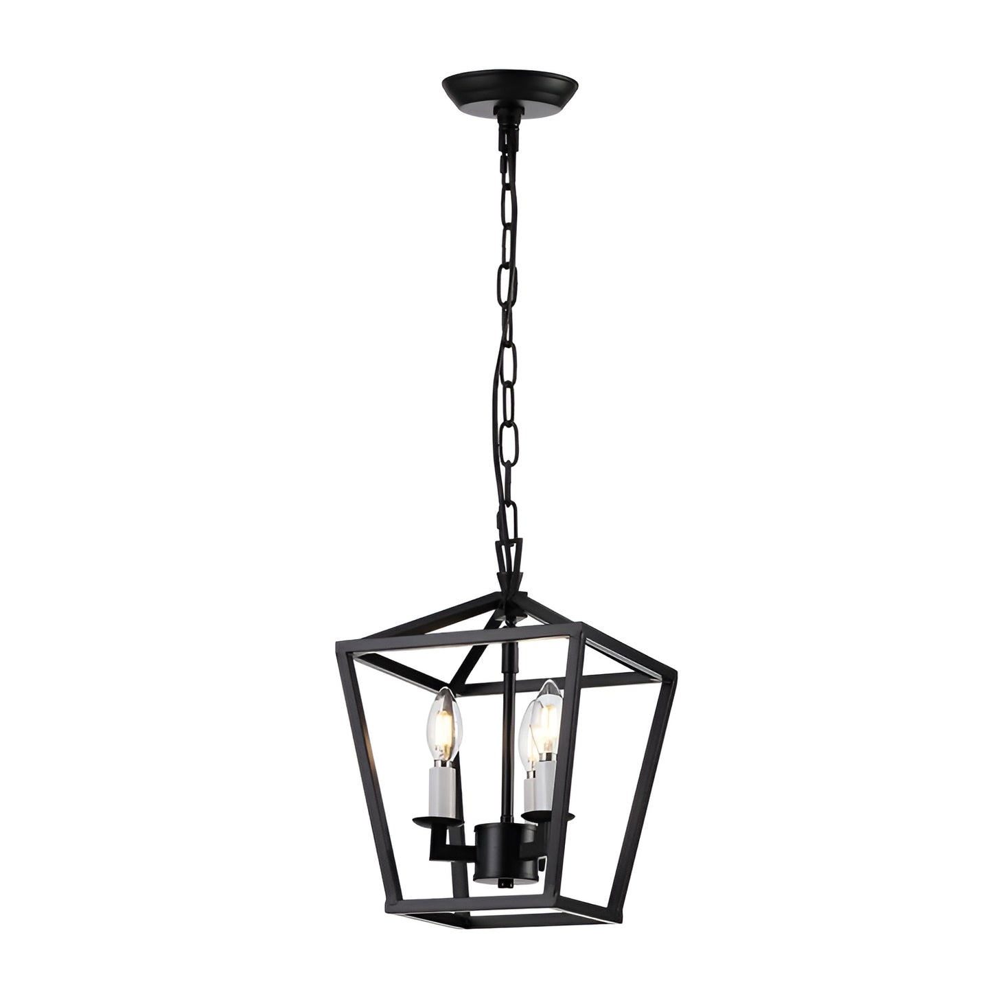 Open Cage Lantern Pendant, Medieval Entry Kitchen Island Mini Chandelier
