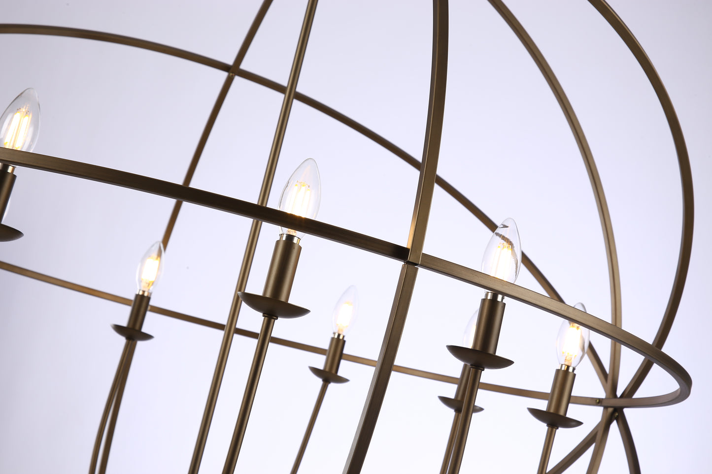 Oil Bronze Globe Chandelier, Traditional Spherical Light Unique Statement