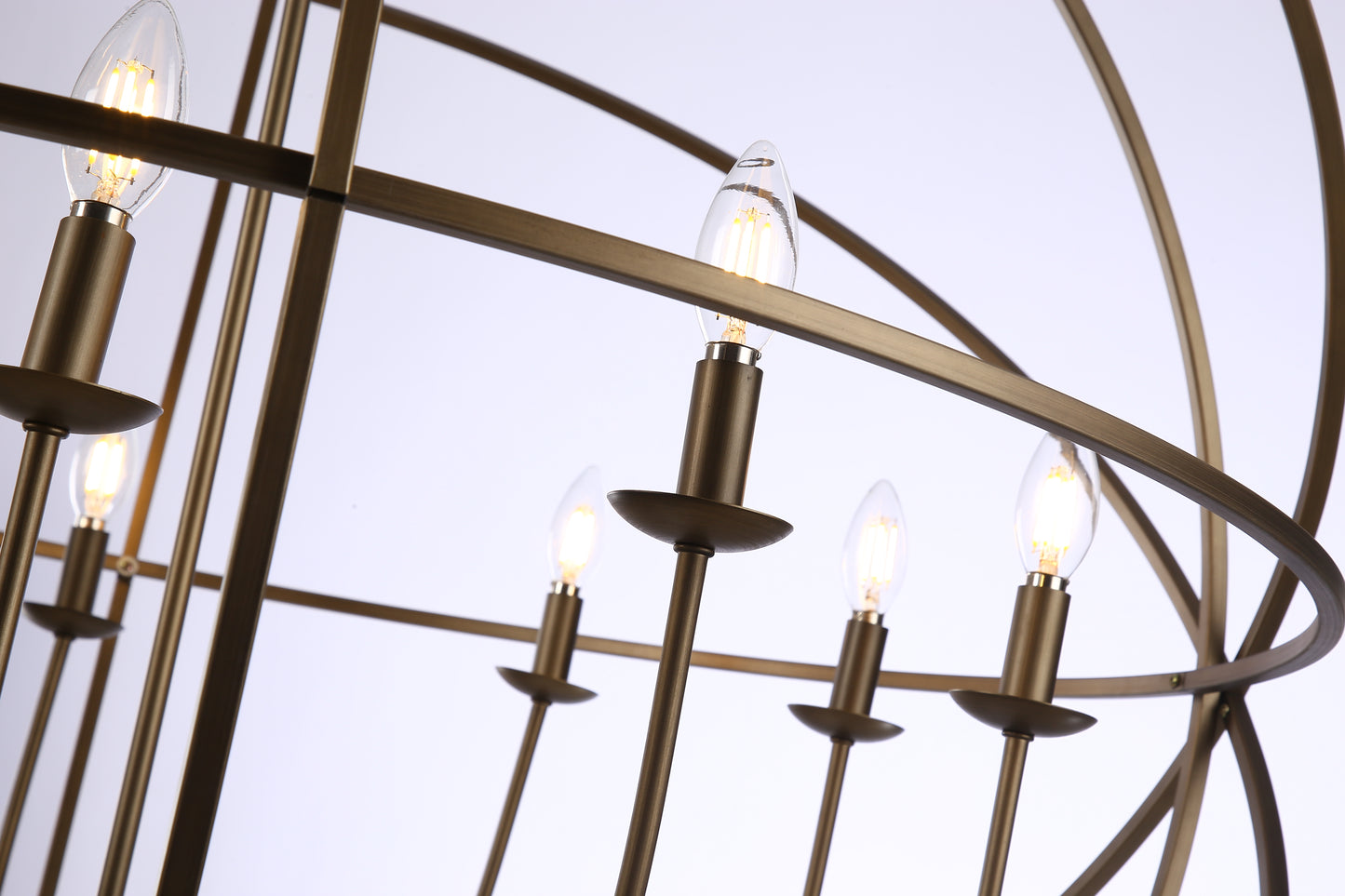 Oil Bronze Globe Chandelier, Traditional Spherical Light Unique Statement