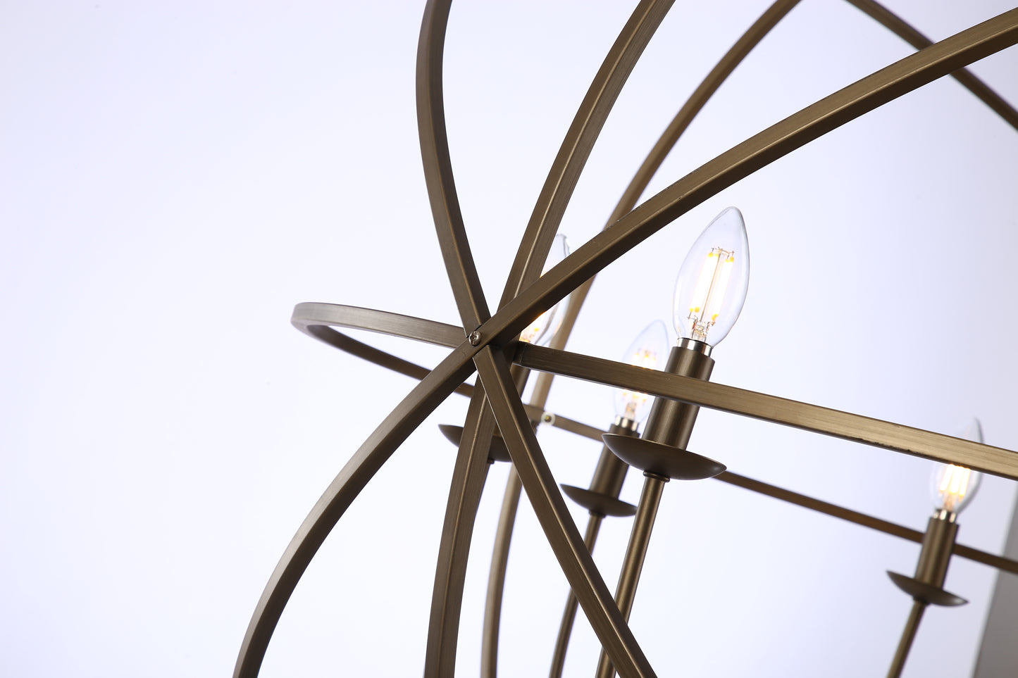 Oil Bronze Globe Chandelier, Traditional Spherical Light Unique Statement