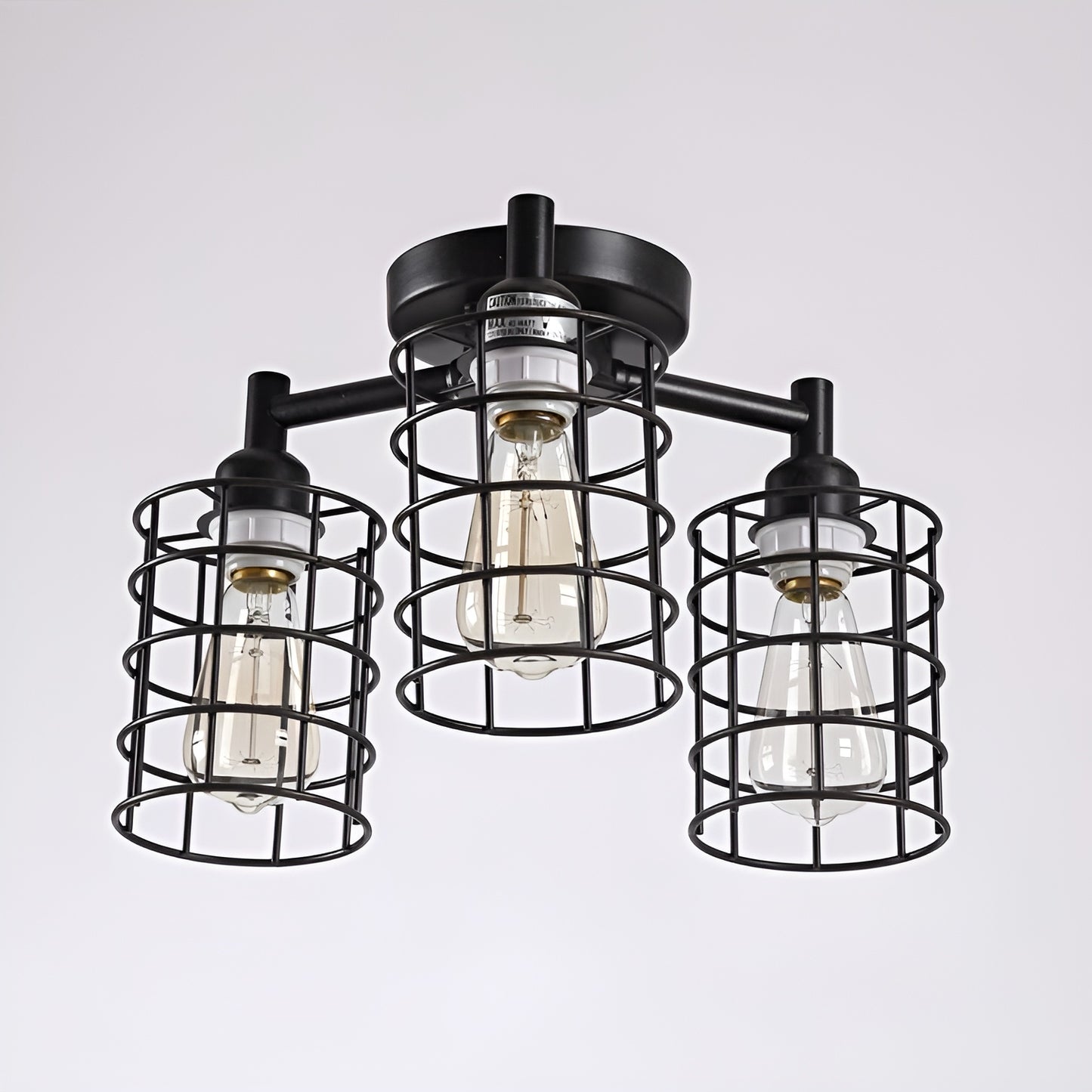 Retro Cluster Lights, Industrial Cylinder Flush Mount Ceiling Light