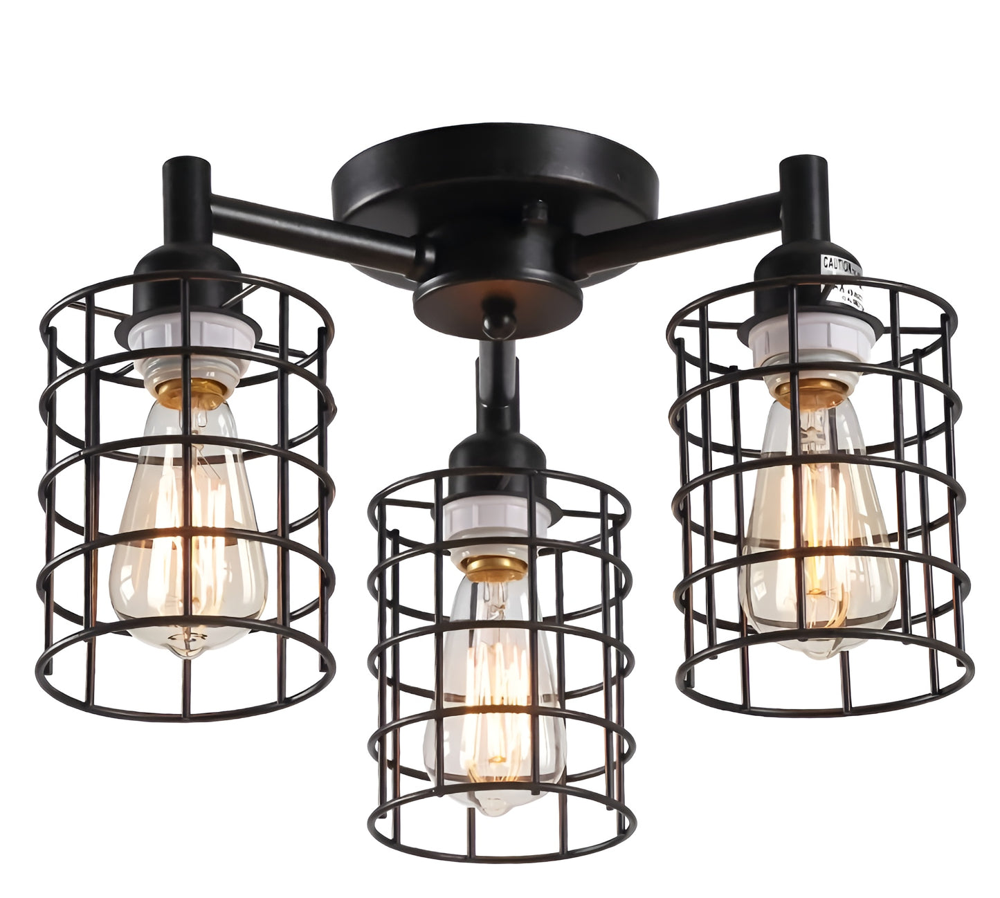 Retro Cluster Lights, Industrial Cylinder Flush Mount Ceiling Light