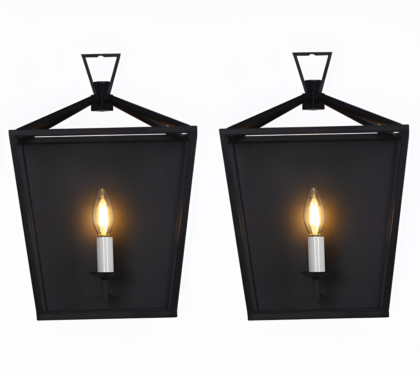 Vintage Wall Lights, Fantasy Candle Style & Dimmable (Set of 2)