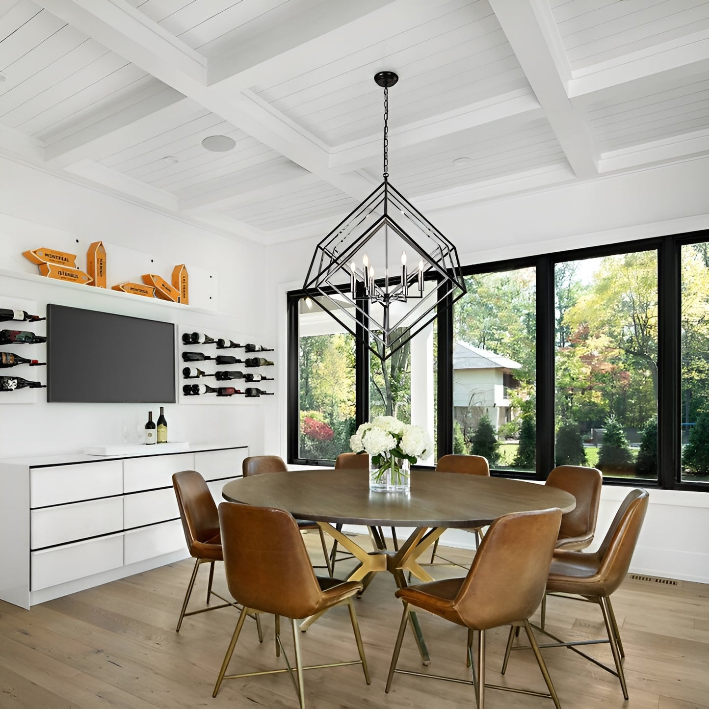 The GEO Cube - Large Cube Minimalist Chandelier of Geometric Style