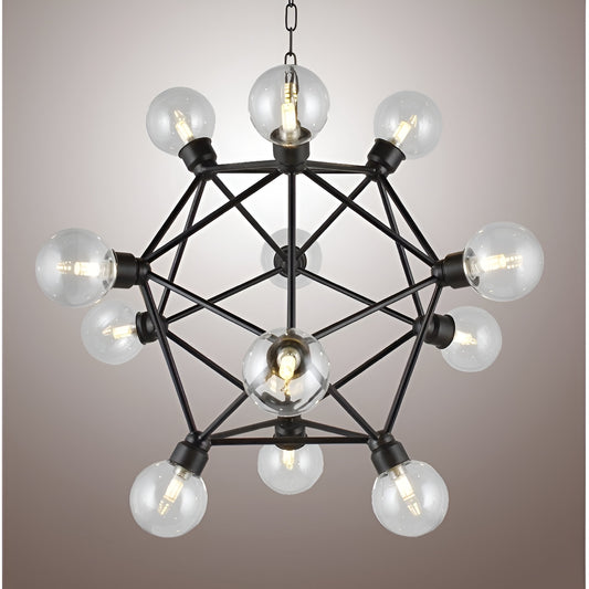 Sacred Geometry 12-Light Geometric Chandelier, Sci-fi Lighting