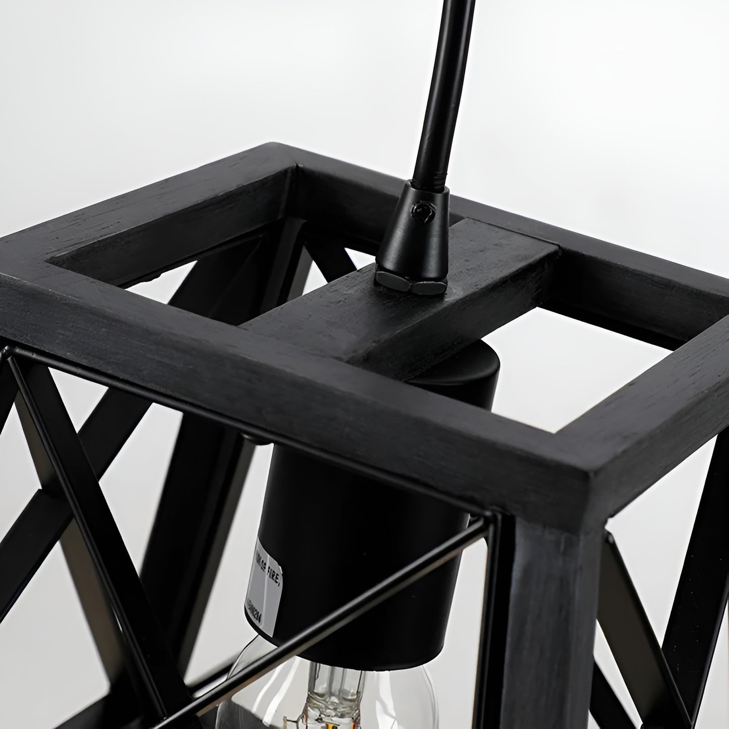 Simple Black Geometric Pendant Light, Modern Sci-fi Lamp