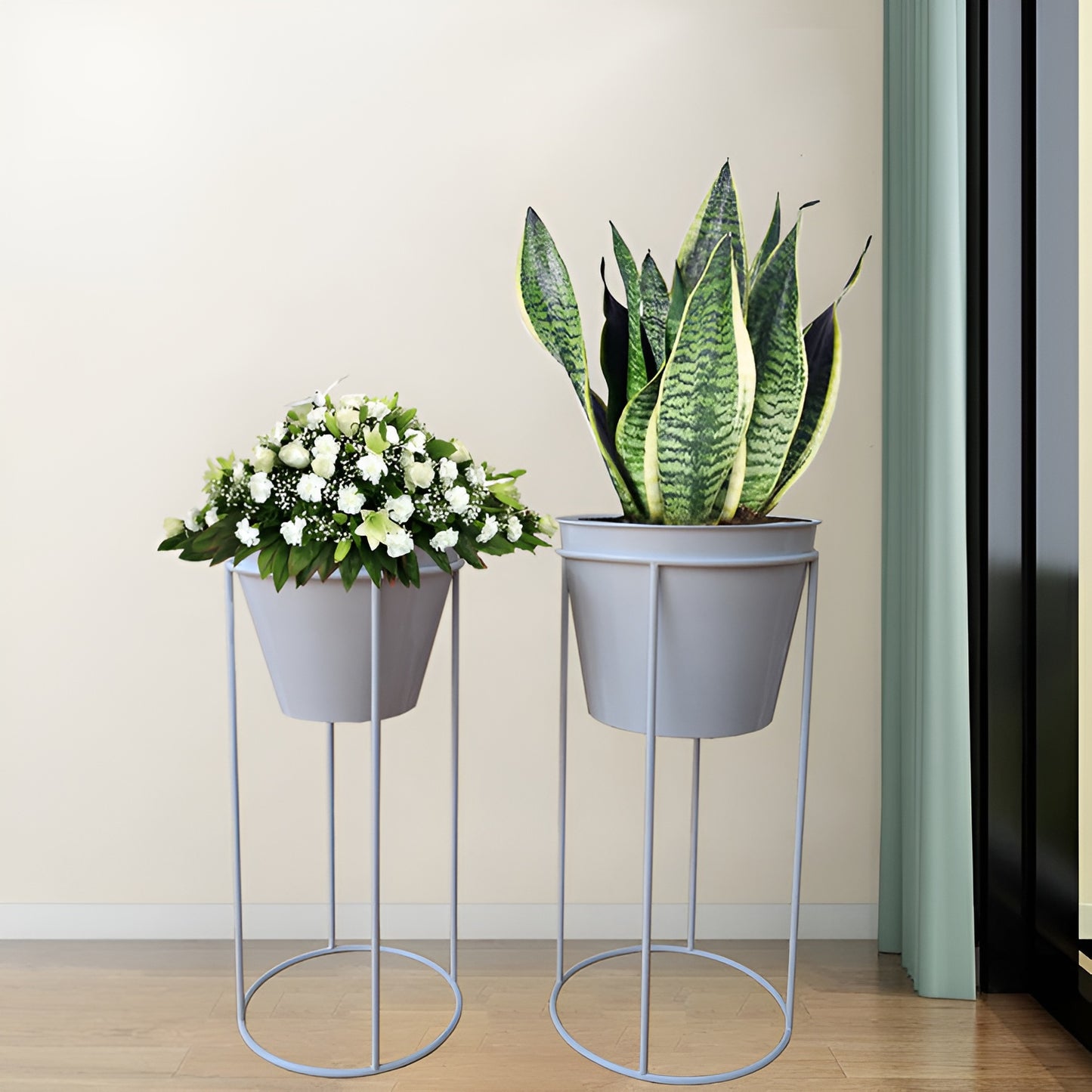 Round Nesting Plant Stands (Set of 2) Minimalist Indoor Garden
