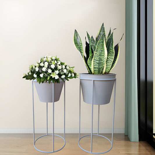 Round Nesting Plant Stands (Set of 2) Minimalist Indoor Garden