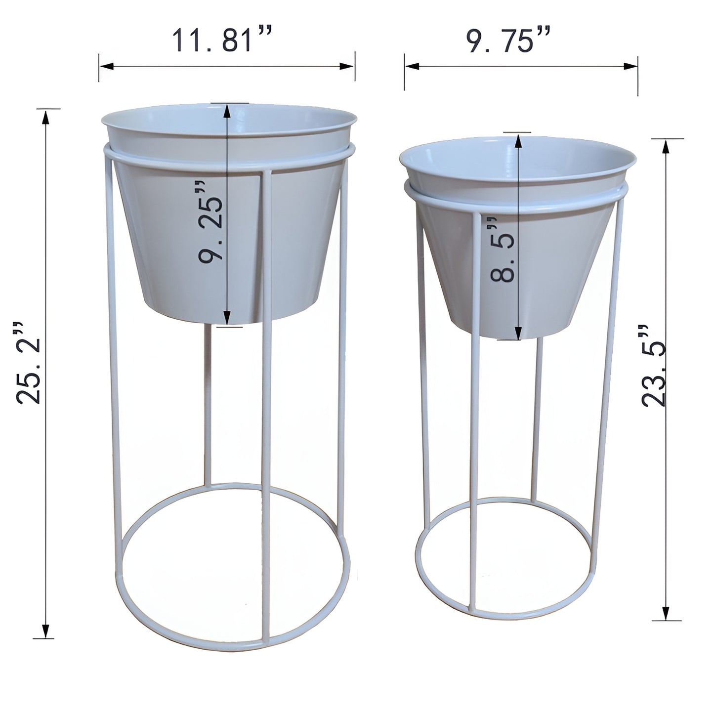 Round Nesting Plant Stands (Set of 2) Minimalist Indoor Garden