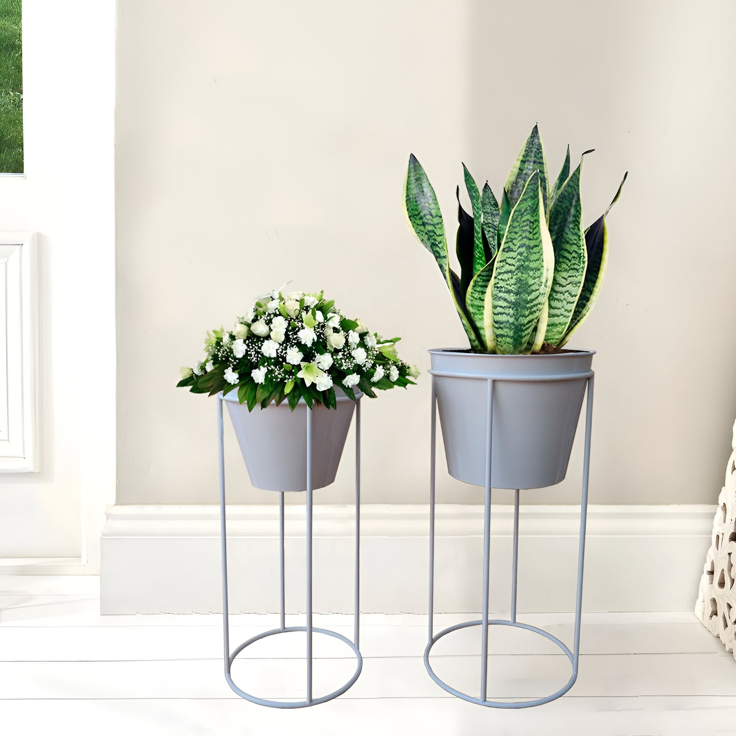 Round Nesting Plant Stands (Set of 2) Minimalist Indoor Garden