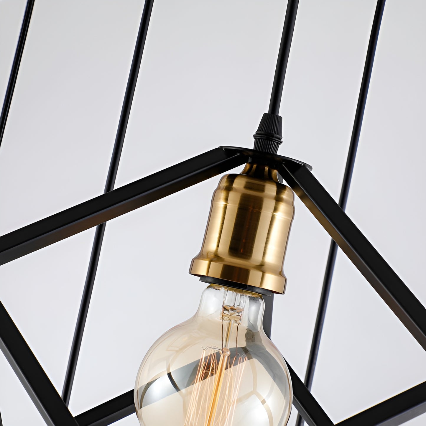 Geometric Cube Cluster Pendant Lights, Modern Luxury Square Ceiling Lights