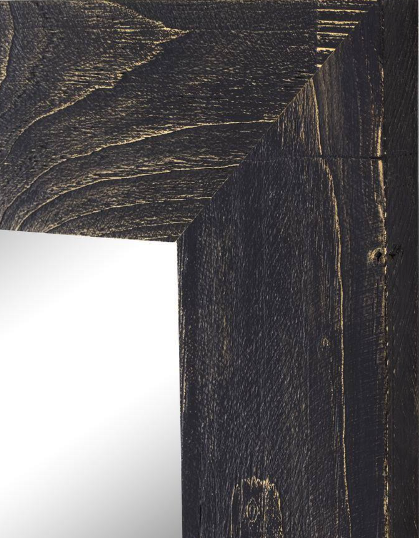 Sleek and Simple: Rectangle Wooden Black Wall Mirror for a Minimalist Touch