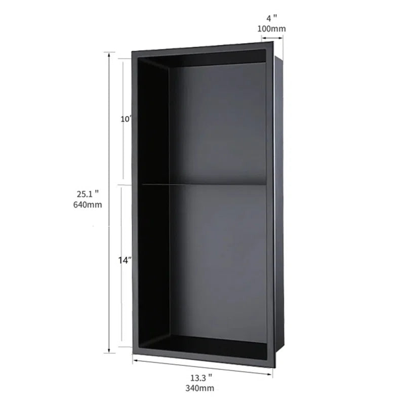 Stainless Steel Shower Wall Niche With Built-in Shelf for Bathroom Storage