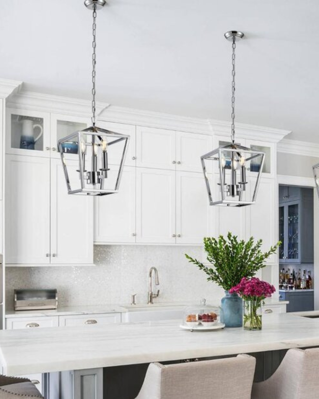 Open Cage Lantern Pendant, Medieval Entry Kitchen Island Mini Chandelier