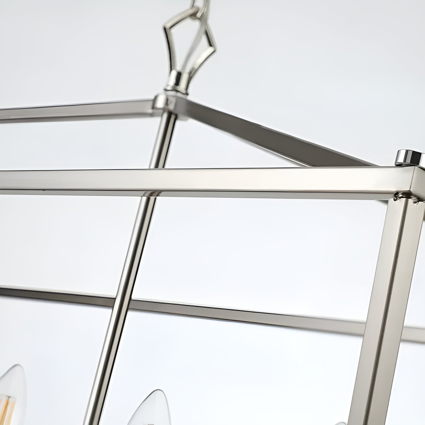 Minimalist Linear Rectangle Chandelier/Lantern for Kitchen Island