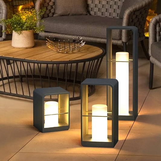 Modern Solar Garden Light - Villa Lawn LED Outdoor Lights Pathway Lamps Waterproof Landscape Lighting Courtyard Decor Floor Light