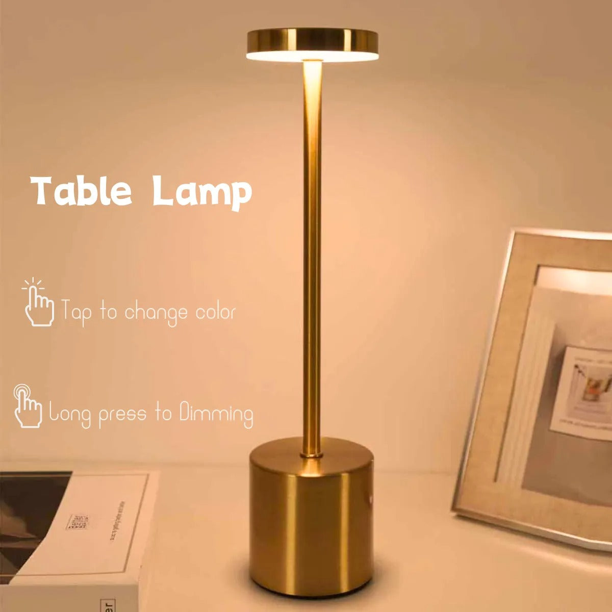 'A Scifi Desk Lamp' (Set of 2) - Touch Sensitive Table Lamp with 3 Light Settings