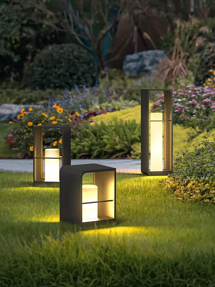 Modern Solar Garden Light - Villa Lawn LED Outdoor Lights Pathway Lamps Waterproof Landscape Lighting Courtyard Decor Floor Light