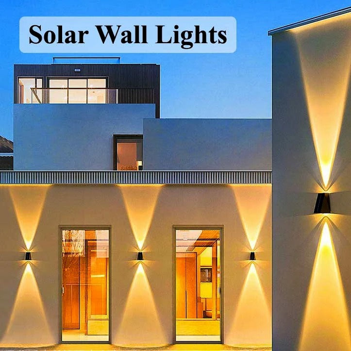 External Solar Lights, Outdoor Wall Sconce - Lamp Facade Porch Light Decor Garden Solar Lighting Home Decoration Luminaire