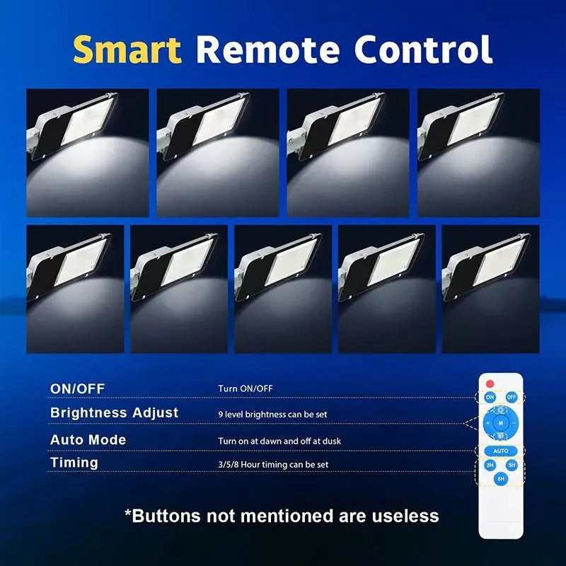 Powerful Split Solar street Light Waterproof Outdoor Garden sunlight House Remote Control Led Light Outdoors Yard Lighting