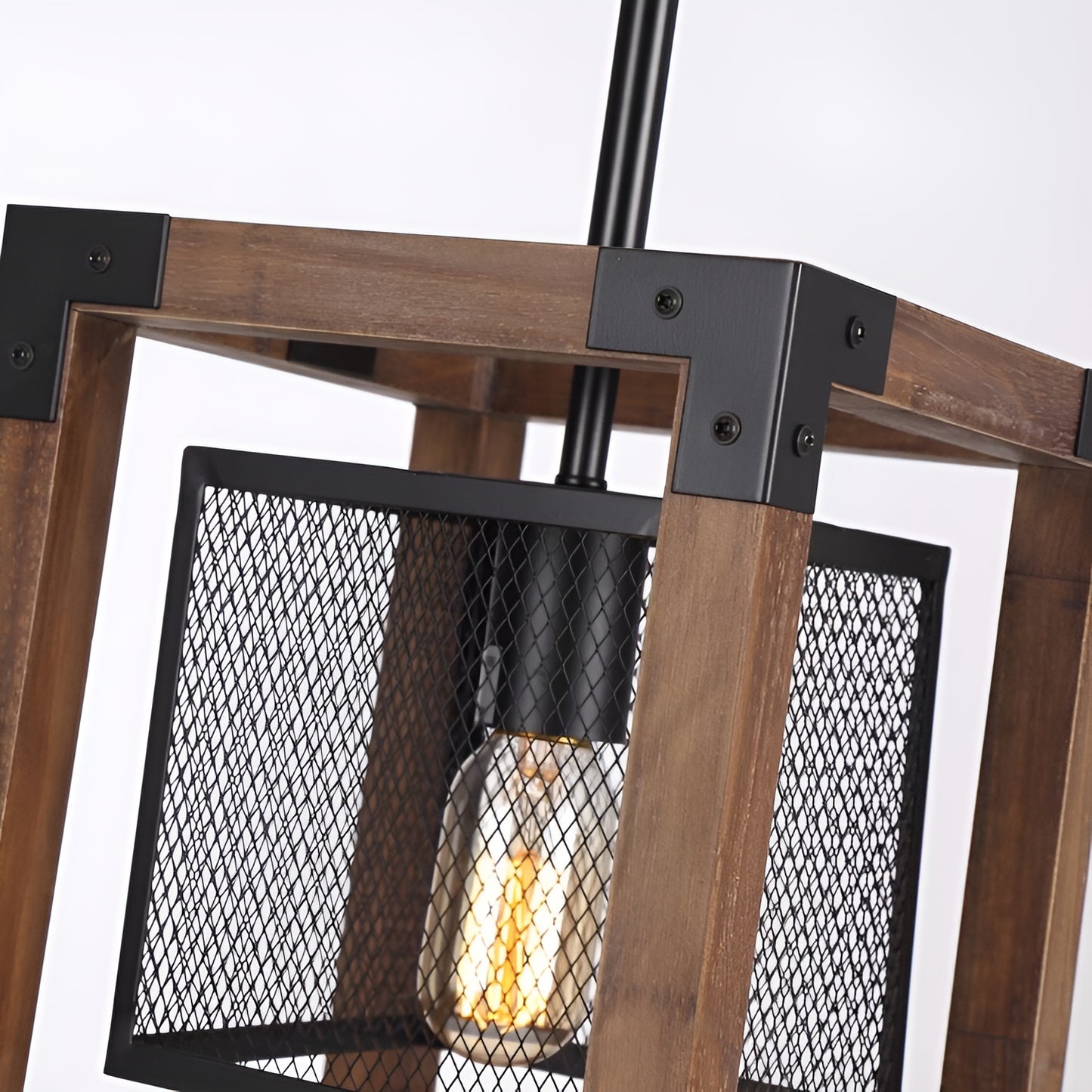 Medieval Ancient Style Pendant Chandelier, Farmhouse Light with Modern Wood (Rustic/Industrial Style)