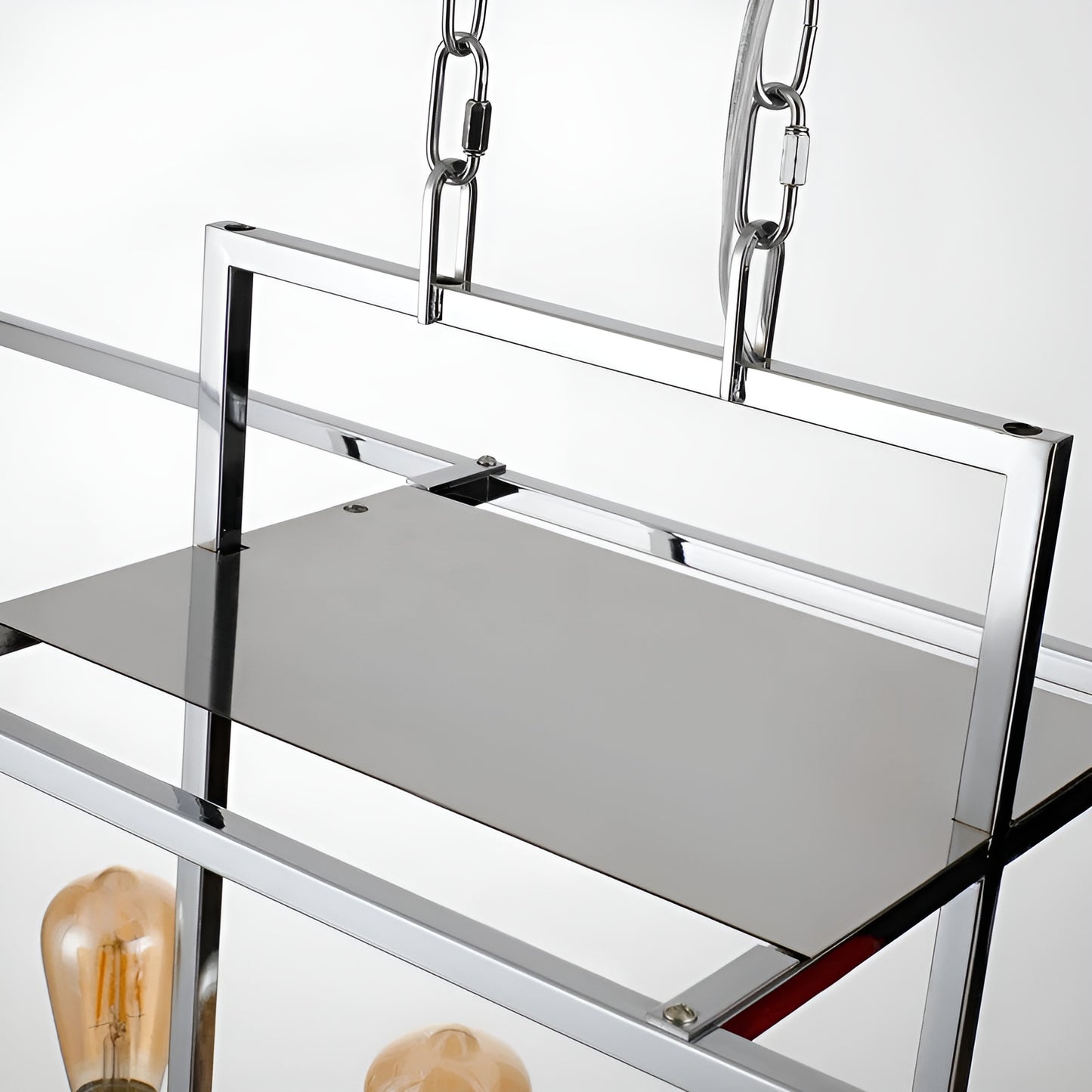 Square/Rectangle Chrome Chandelier for Kitchen Island, Dining Room or Living Room