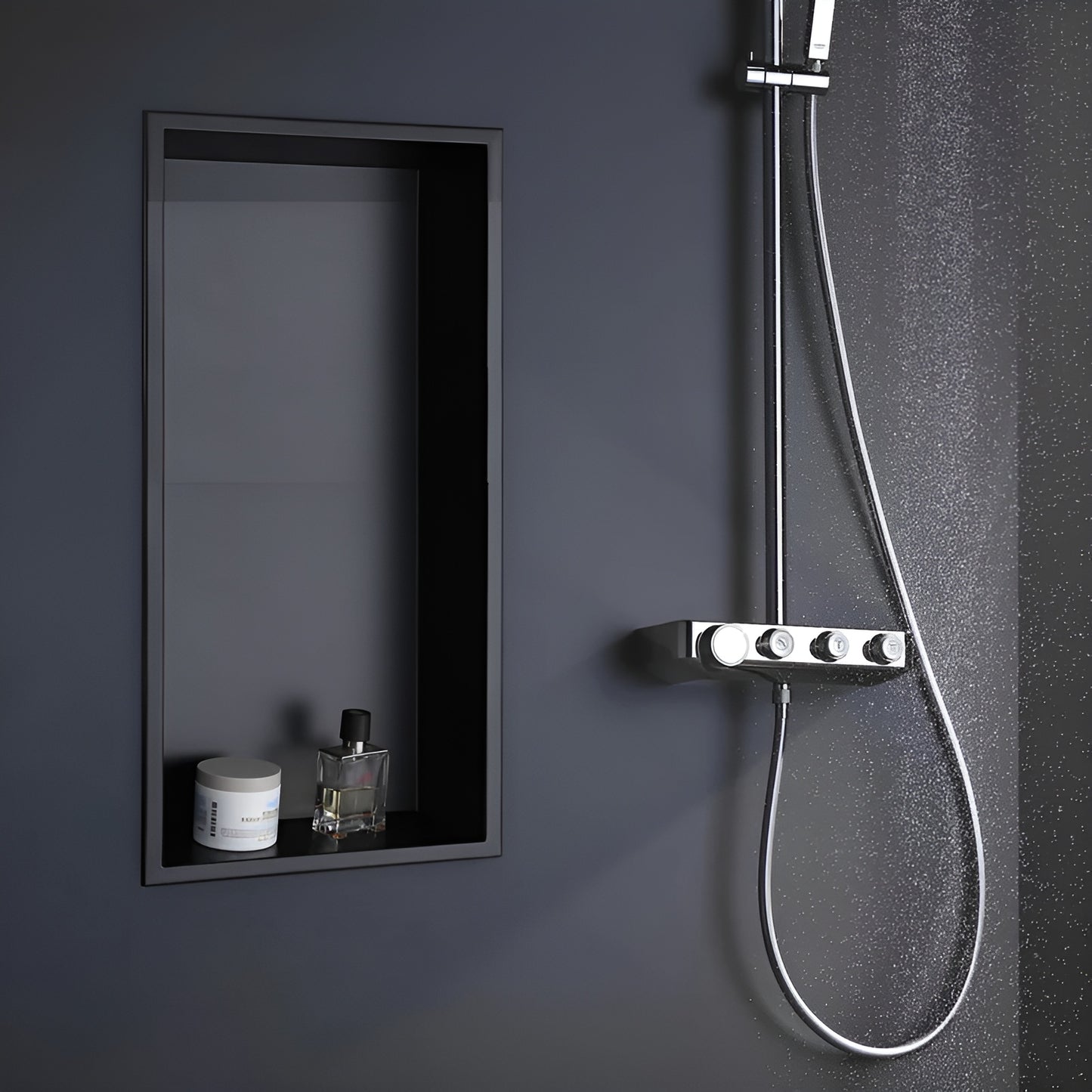 Stainless Steel Rectangular Shower Niche, Bathroom Hardware Recessed Shelf  24,5" x 12,5"