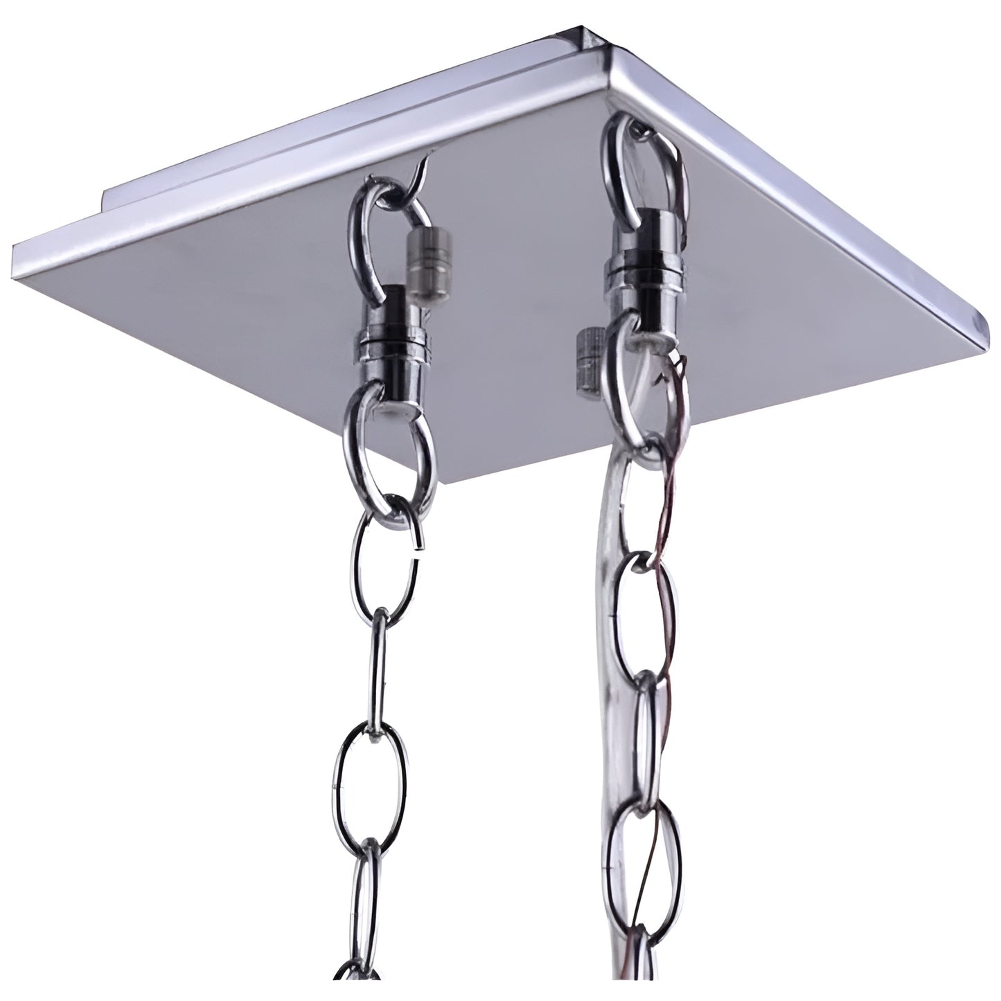 Square/Rectangle Chrome Chandelier for Kitchen Island, Dining Room or Living Room
